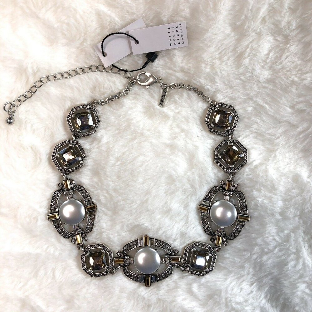 White House Black Market Women SilverTone Necklace